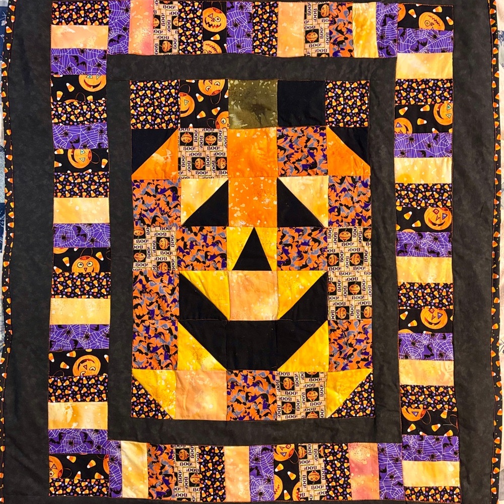 Halloween Patchwork Quilted Wall Hanging